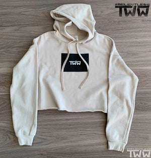 “Bitchin Beige” cropped hoodie